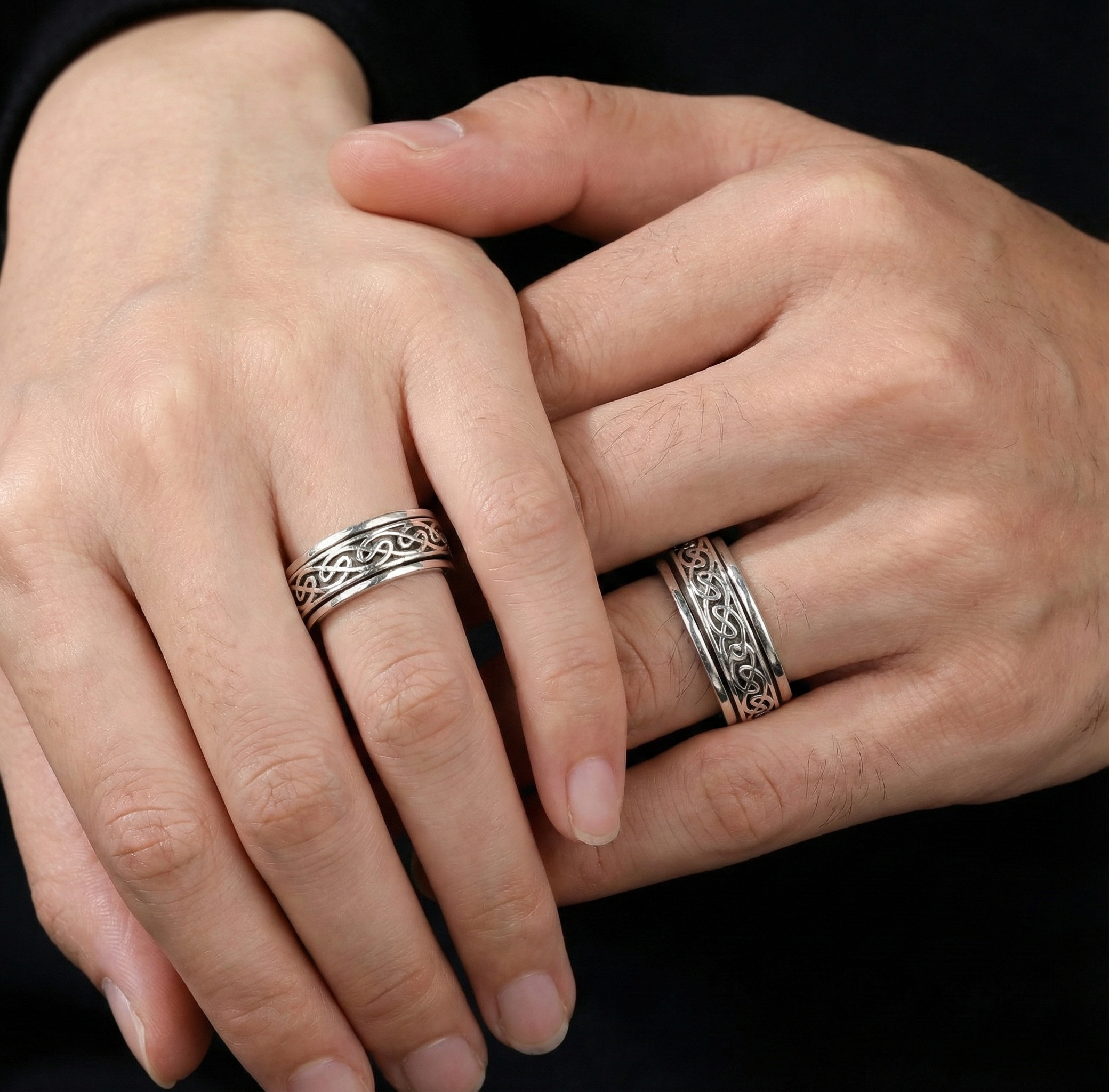 Bythol Fluid | 925 Silver Couple Ring