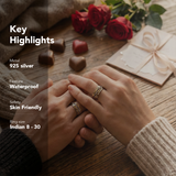
  Buy Golden Infinity Fluid | 925 Silver Couple Ring - VALENTINE Online In India
