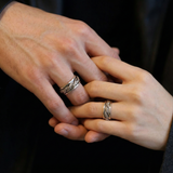 
  Buy Cascade Braid Fluid | 925 Silver Couple Ring - COUPLE BANDS Online In India
