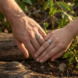 Notch Fluid | 925 Silver Couple Ring