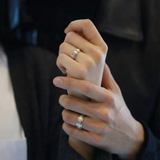 
  Buy Brushed Fluid | 925 Silver Couple Ring - COUPLE BANDS Online In India
