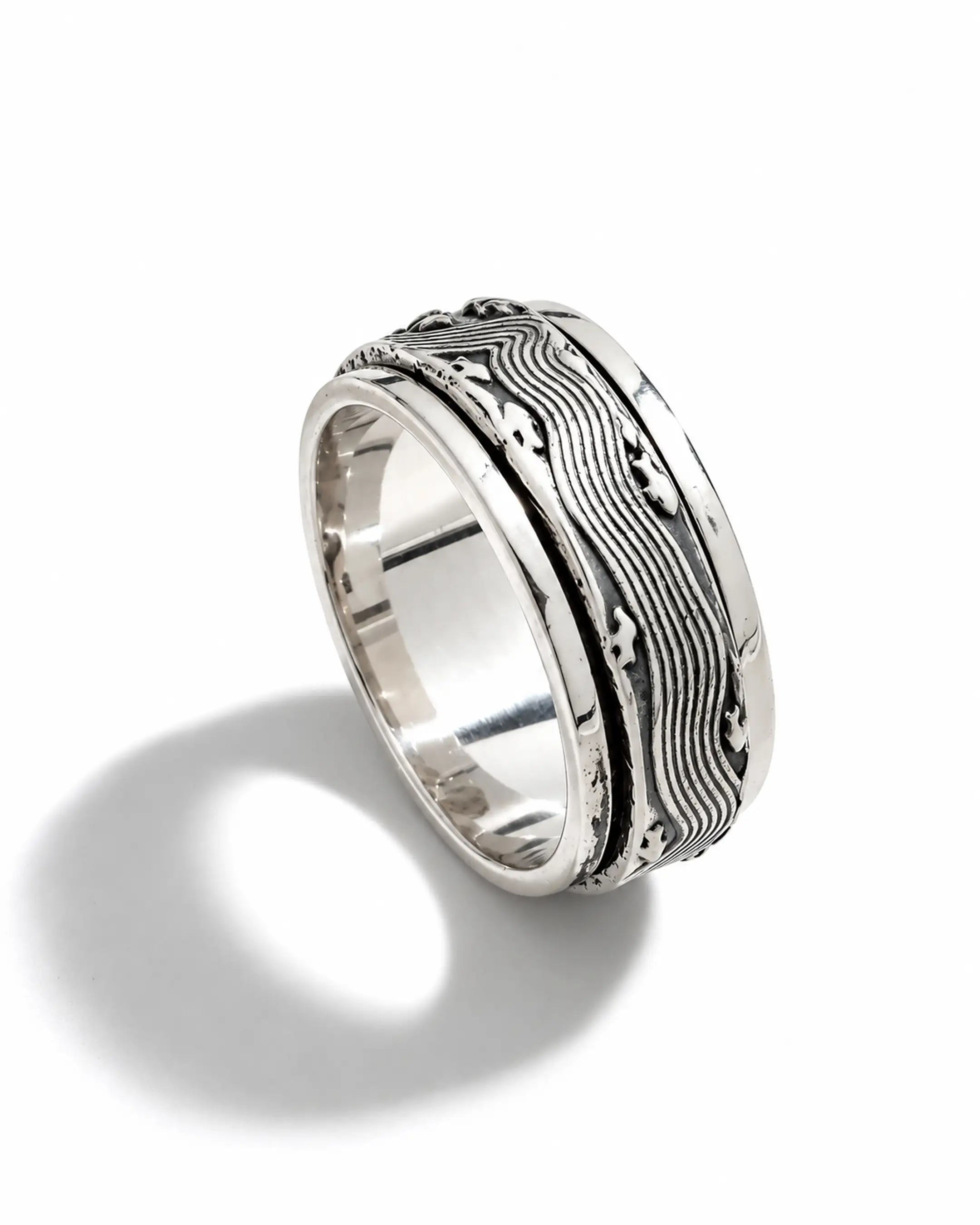 Ocean Wave Fluid | 925 Silver Ring for Women & Men