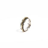 Golden Frill Fluid Ring | Hallmark 925 Silver