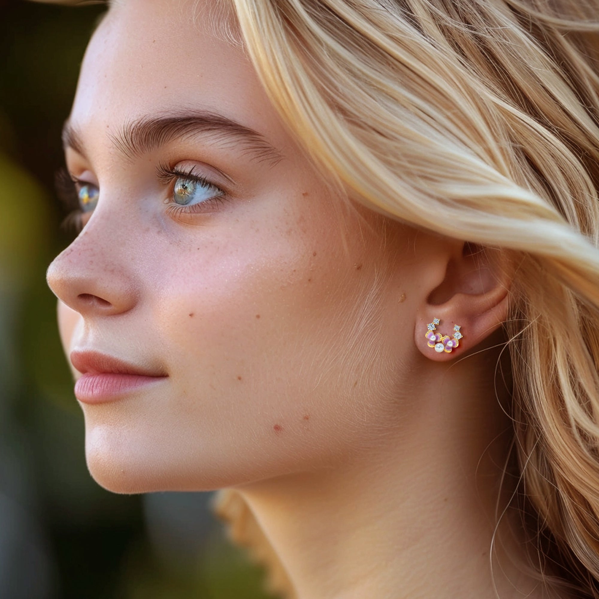 Ortensia Studs | Hallmark 925 Silver