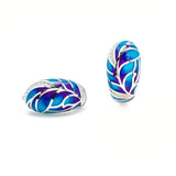 Silver earring, silver earring for women, Beautiful Silver earring, Oprata earrings, colorful hoops, 3d earring