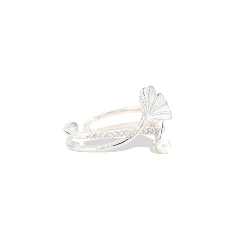 Silver ring, silver ring for woman, Beautiful Silver ring, Oprata ring, flower ring, Nature ring, Pearl ring