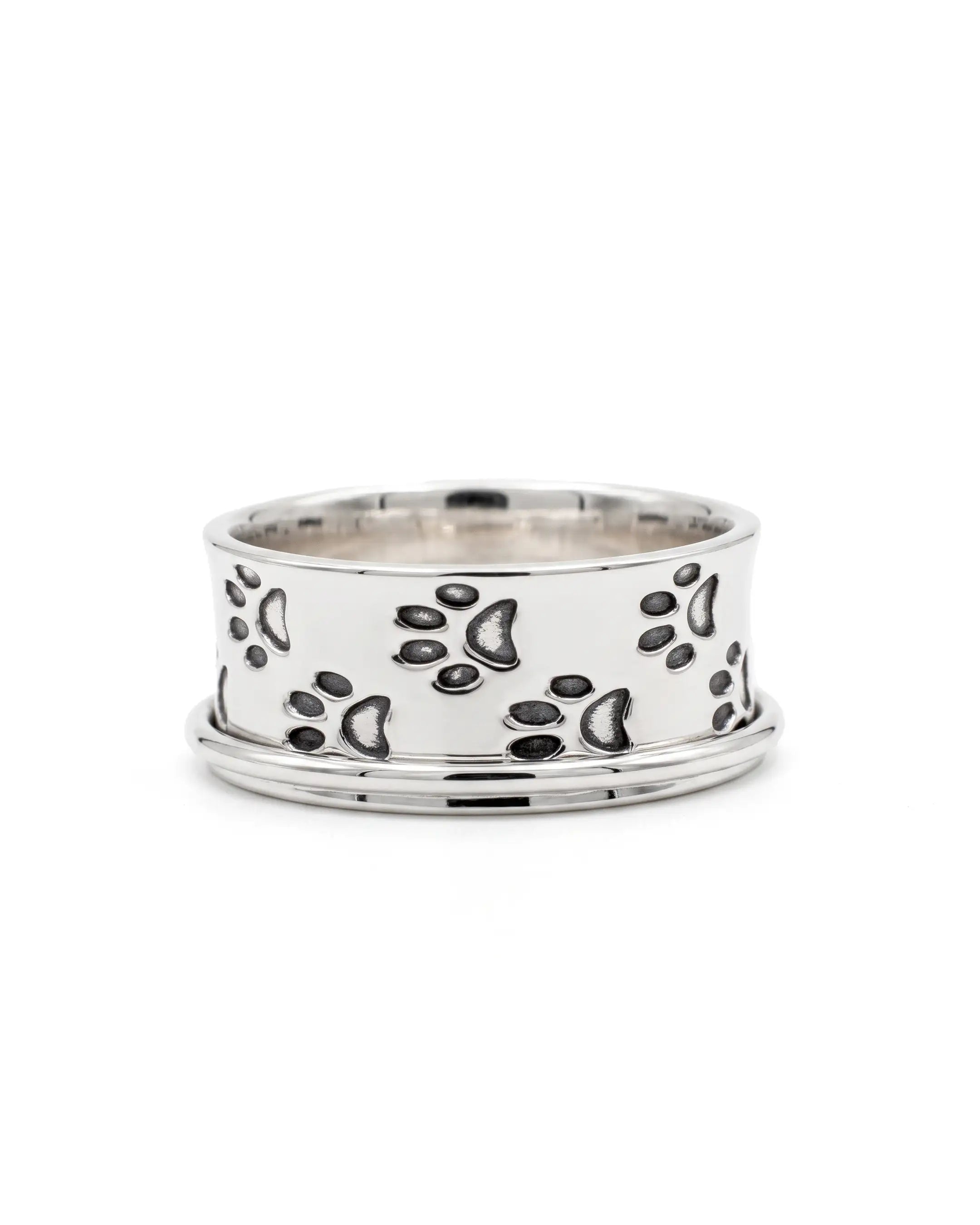Paw Print Fluid | 925 Silver Ring for Women & Men