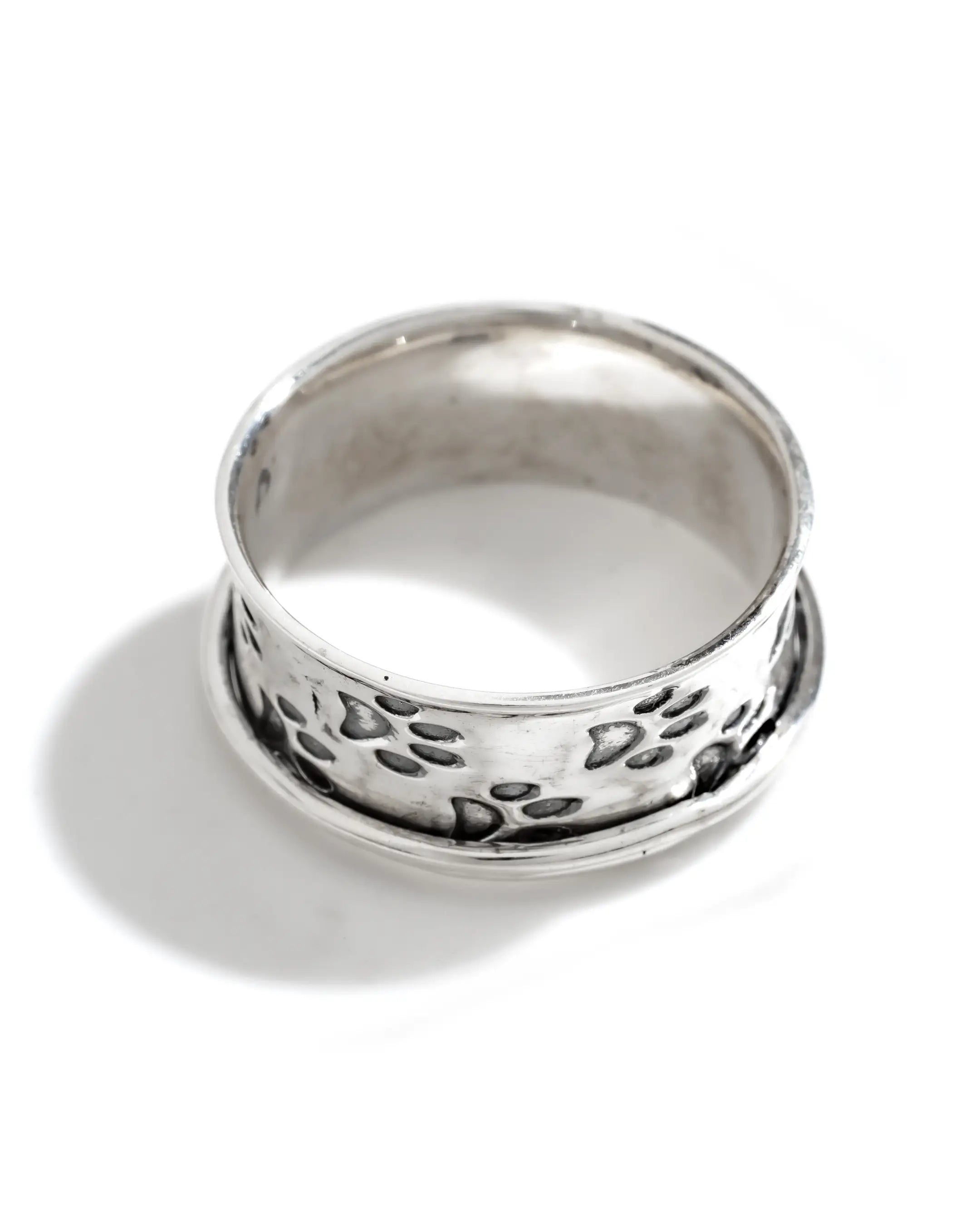 Paw Print Fluid | 925 Silver Ring for Women & Men