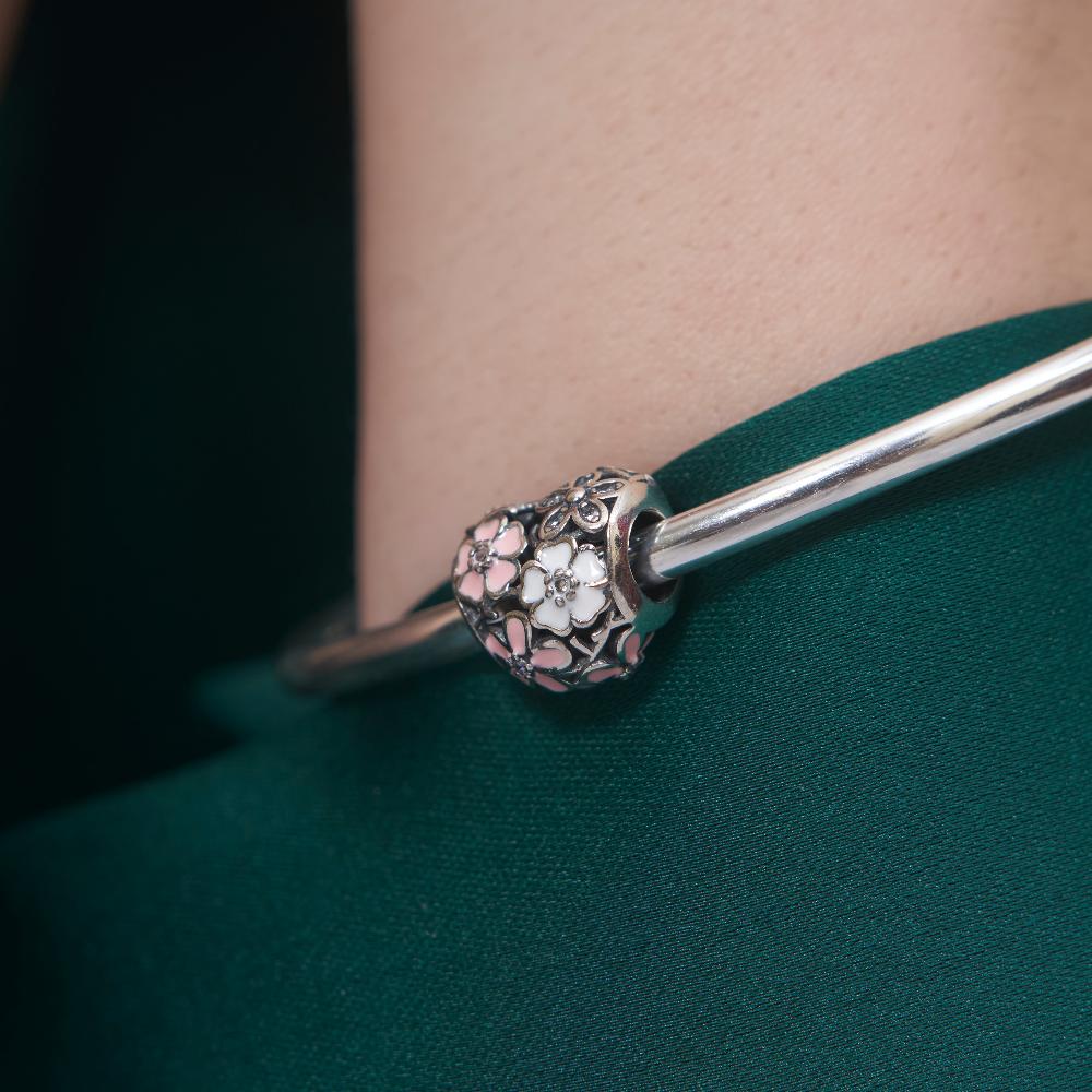 Diamond charms , Silver charms for woman, Beautiful Silver charms, Oprata charms, flower charms, Nature charms, Pearl charms