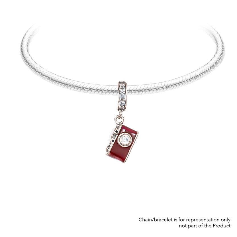 Red Camera | 925 Silver charms for Bracelets / Chain