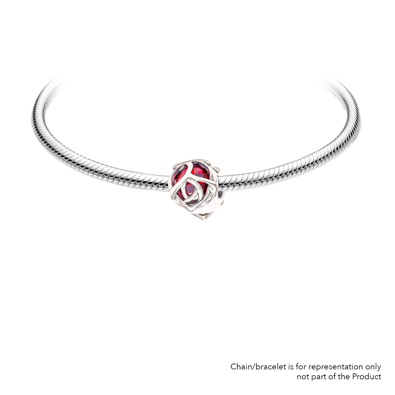 Red Rose | 925 Silver charms for Bracelets / Chain