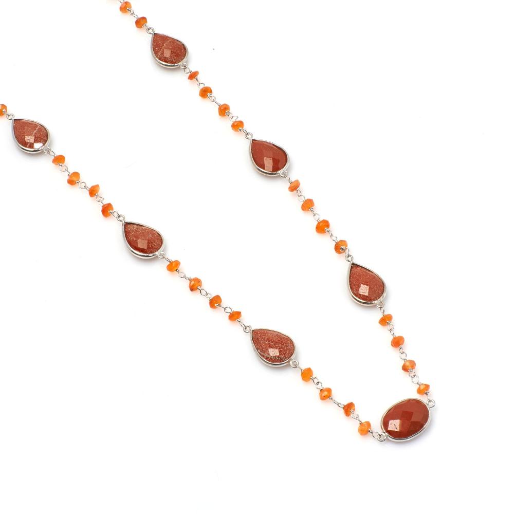 Red Jasper Gemstone Gemstone Necklace | 925 Silver for Woman