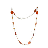 
Onyx & Aventurine Gemstone Necklace | 925 Silver for Woman
