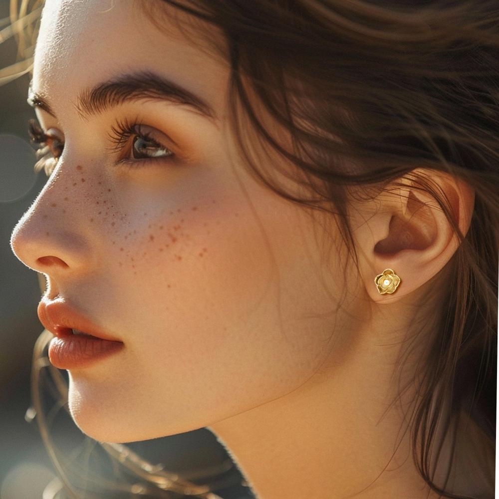 Silver earring, silver earring for woman, Beautiful Silver earring, Oprata earring, flower earring, Nature earring, Pearl earrings