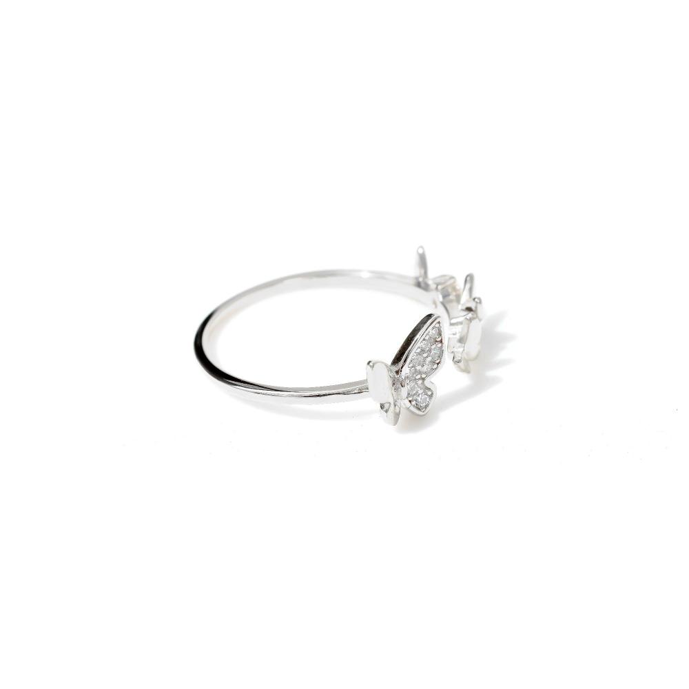 Diamond ring, Silver ring for woman, Beautiful Silver ring, Oprata ring, flower ring, Nature ring, Pearl ring