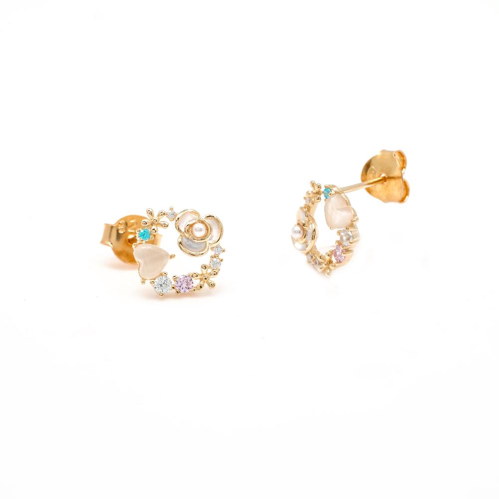 Silver earring, Silver earring for woman, Beautiful Silver earring, Oprata earring, flower earring, Nature earring, Pearl earrings
