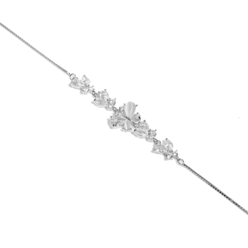 Diamond bracelet , Silver bracelet for woman, Beautiful Silver bracelet, Oprata bracelet, flower bracelet, Nature bracelet, Pearl bracelet