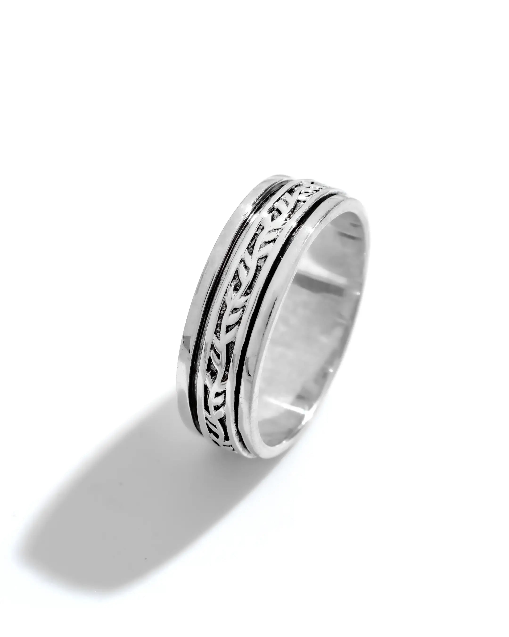 Twig Lattice Fluid | 925 Silver Ring for Women & Men