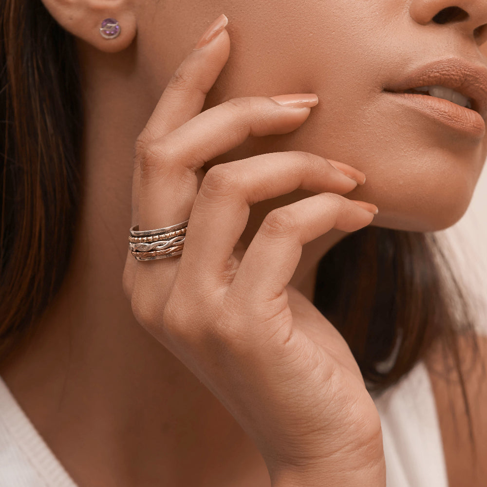 Twisted Fluid | 925 Silver Ring for Women & Men