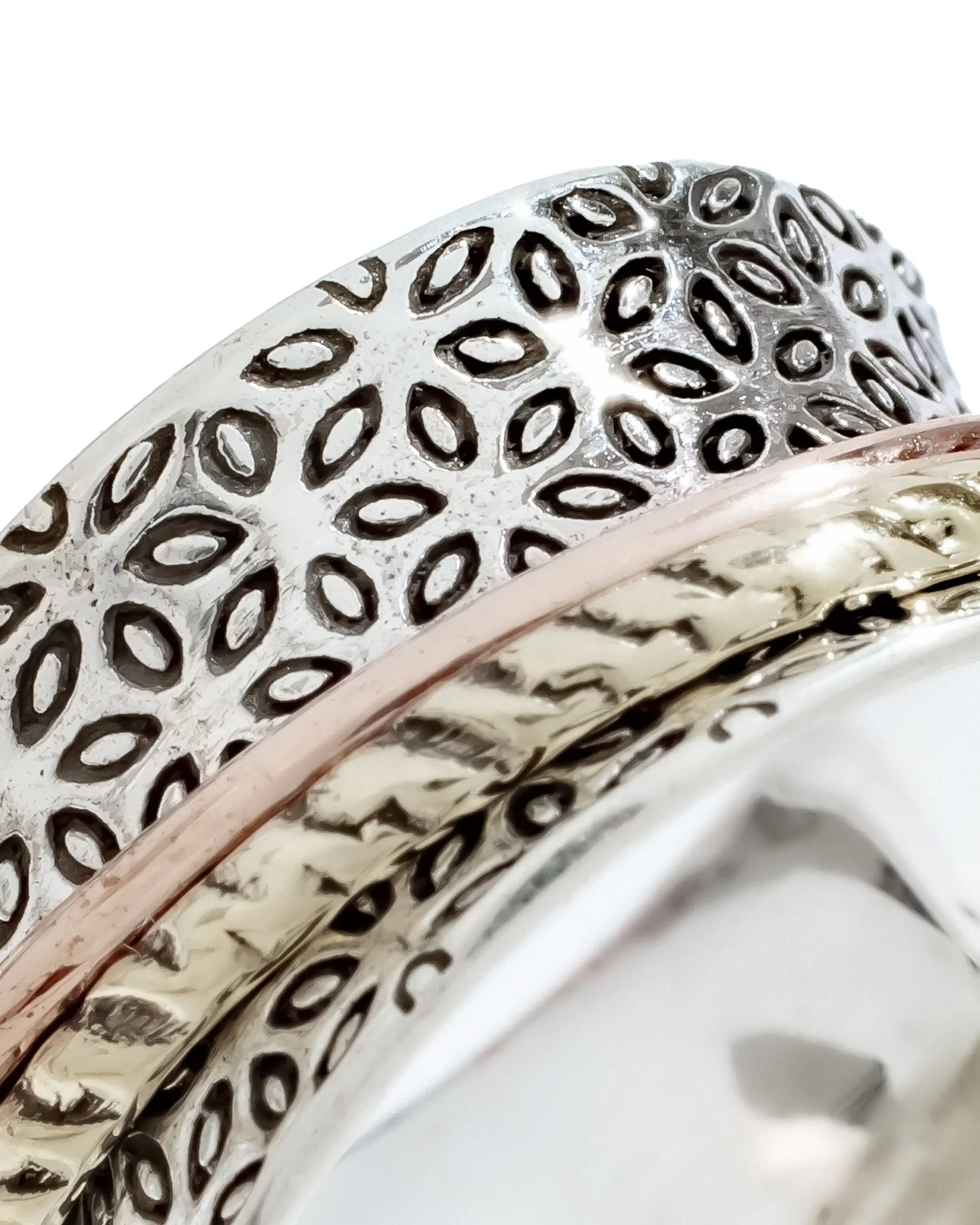 Two Tone Petal Fluid | 925 Silver Ring for Women & Men