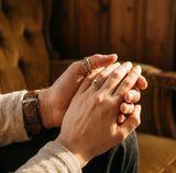 
  Buy Colored Rolo Fluid | 925 Silver Couple Ring - COUPLE BANDS Online In India
