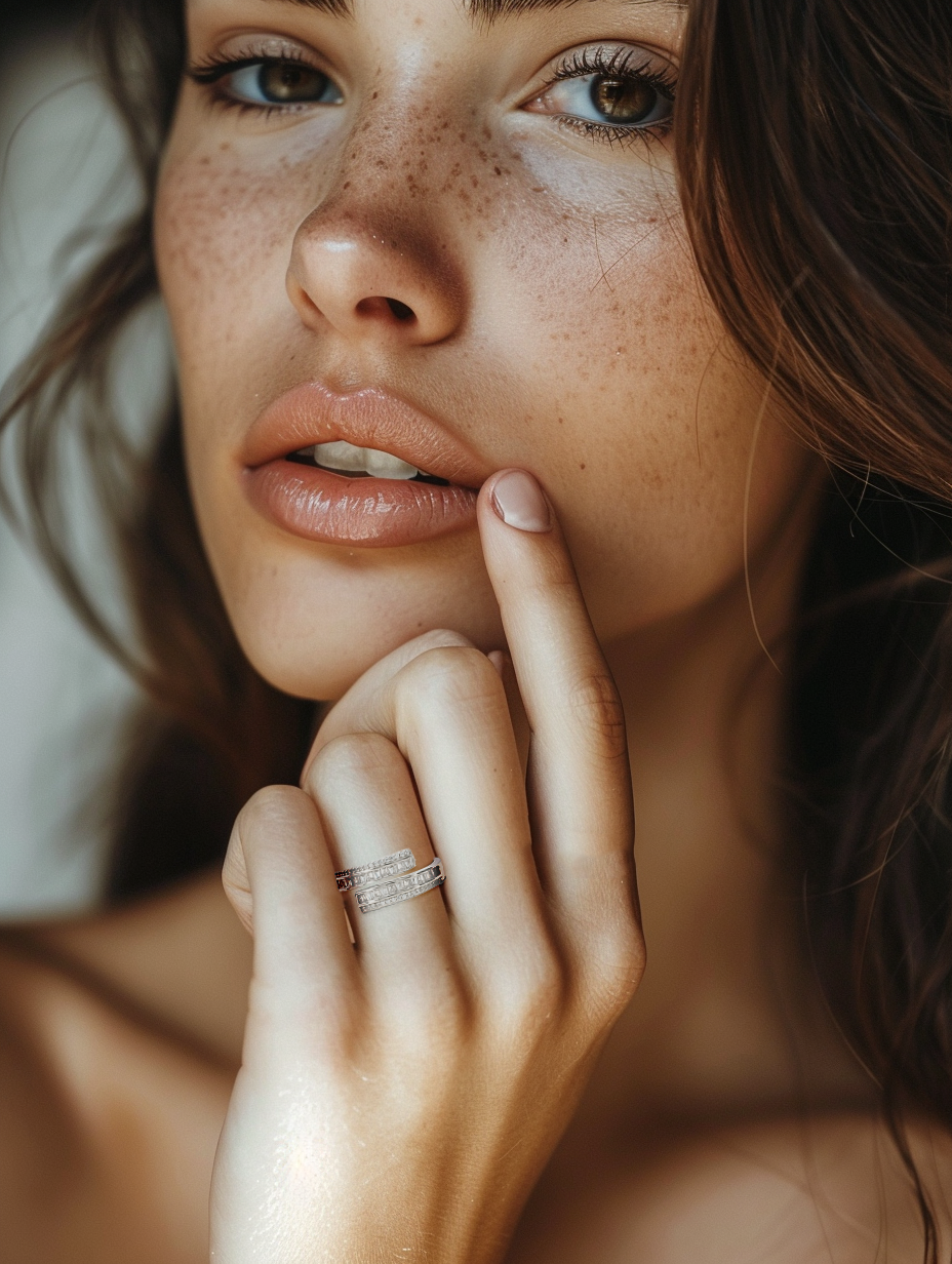 Diamond ring, Silver ring for woman, Beautiful Silver ring, Oprata ring, flower ring, Nature ring, Pearl ring