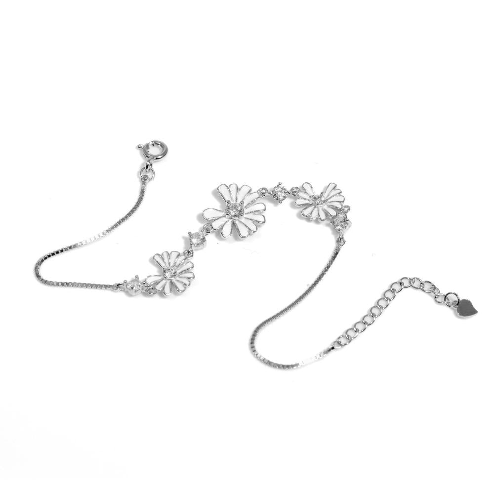 Silver bracelet , Silver bracelet for woman, Beautiful Silver bracelet, Oprata bracelet, flower bracelet, Nature bracelet, Pearl bracelet
