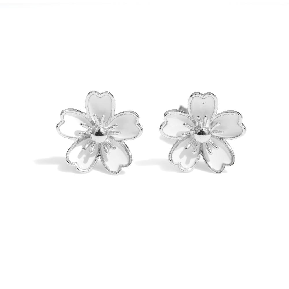 Silver earring, Silver earring for woman, Beautiful Silver earring, Oprata earring, flower earring, Nature earring, Pearl earrings