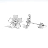
  Silver earring, Silver earring for woman, Beautiful Silver earring, Oprata earring, flower earring, Nature earring, Pearl earrings
