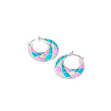 Silver earring, silver earring for women, Beautiful Silver earring, Oprata earrings, colorful earring, 3d earring