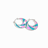 Silver earring, silver earring for women, Beautiful Silver earring, Oprata earrings, colorful earring, 3d earring