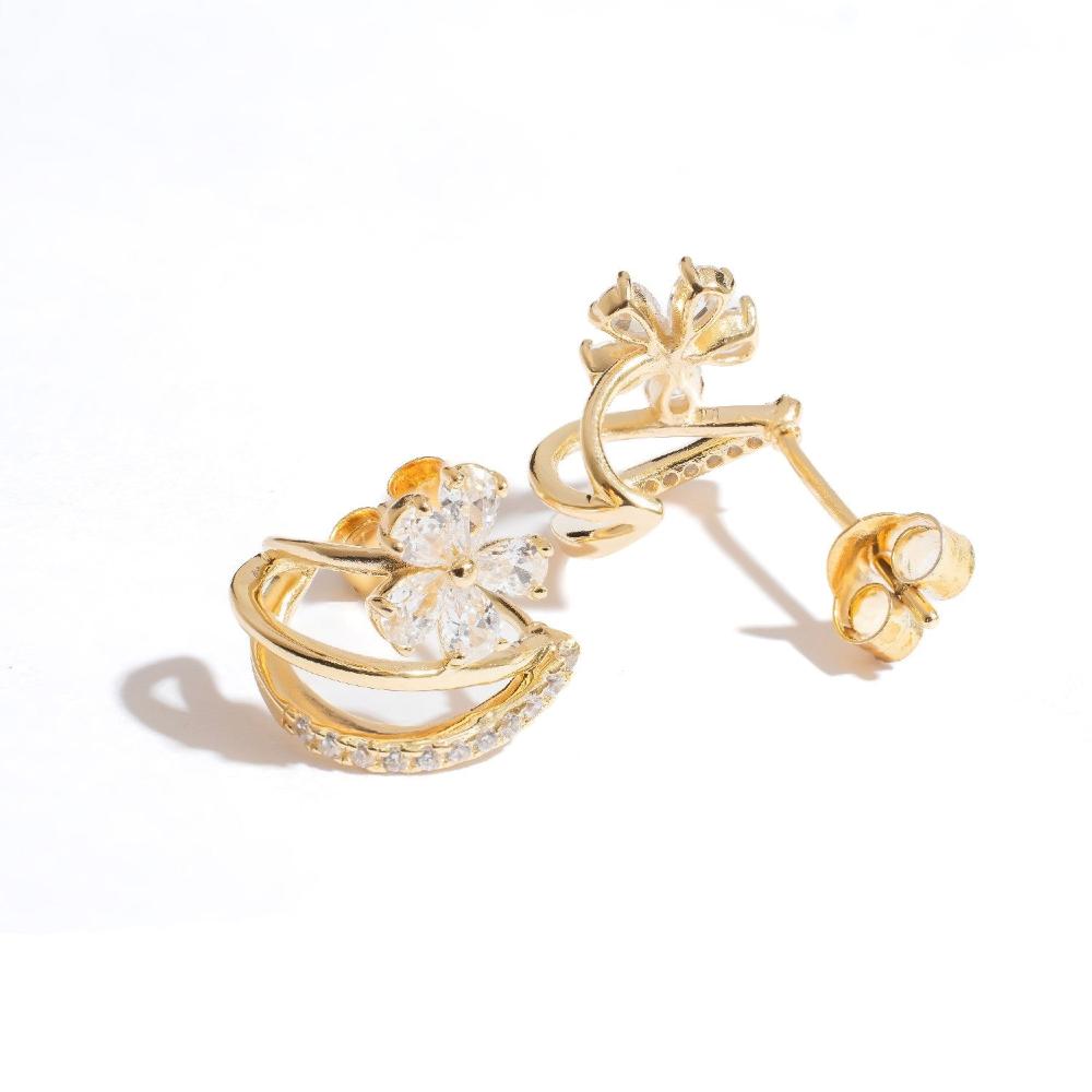 Vittoria Cuff Studs | 925 Silver Earrings for Women - OPRATA