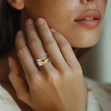 Band in Curve Fluid Ring | Hallmark 925 Silver