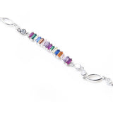 Rainbow Random Ladder | 925 Silver Chain bracelets for Women