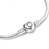 Heart Clasp | 925 Silver Charm bracelets for Women