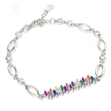 Rainbow Updown Ladder | 925 Silver Chain bracelets for Women