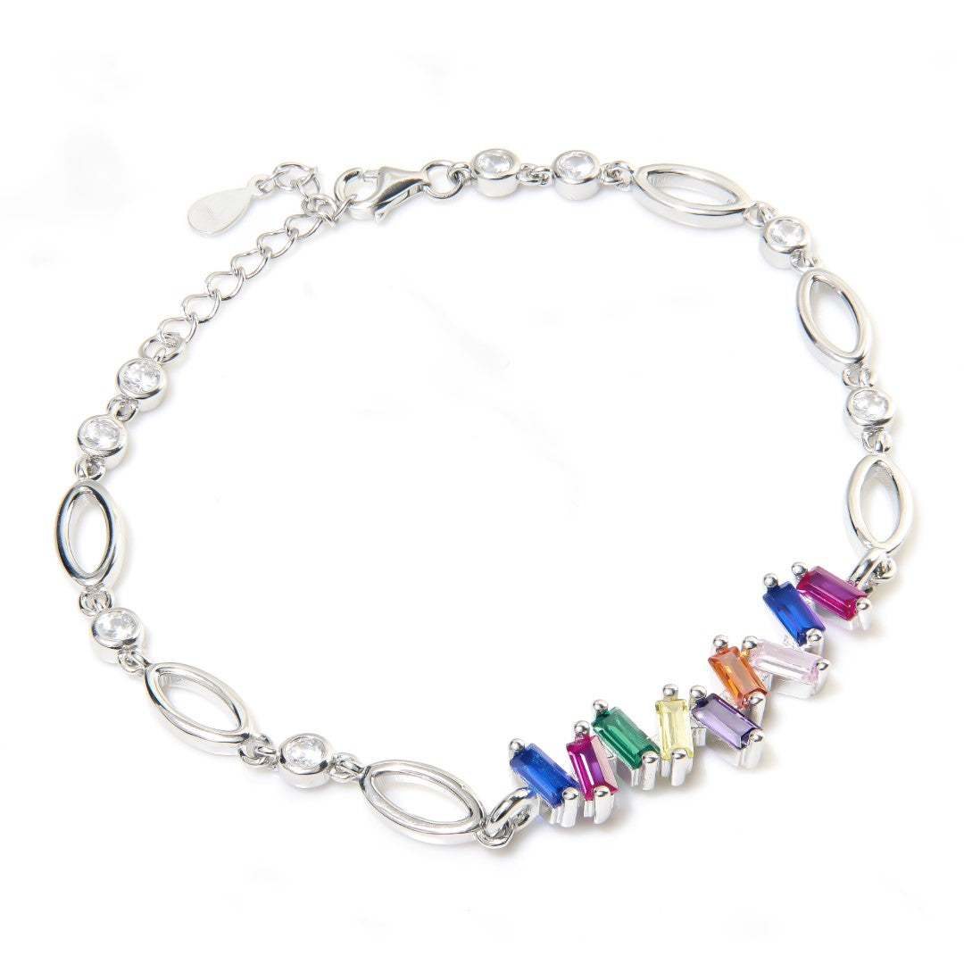 Rainbow Ladder | 925 Silver Chain bracelets for Women