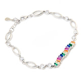 Rainbow Twisted Ladder | 925 Silver Chain bracelets for Women