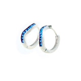 Blue Wave Hoops | 925 Silver Earrings for Women