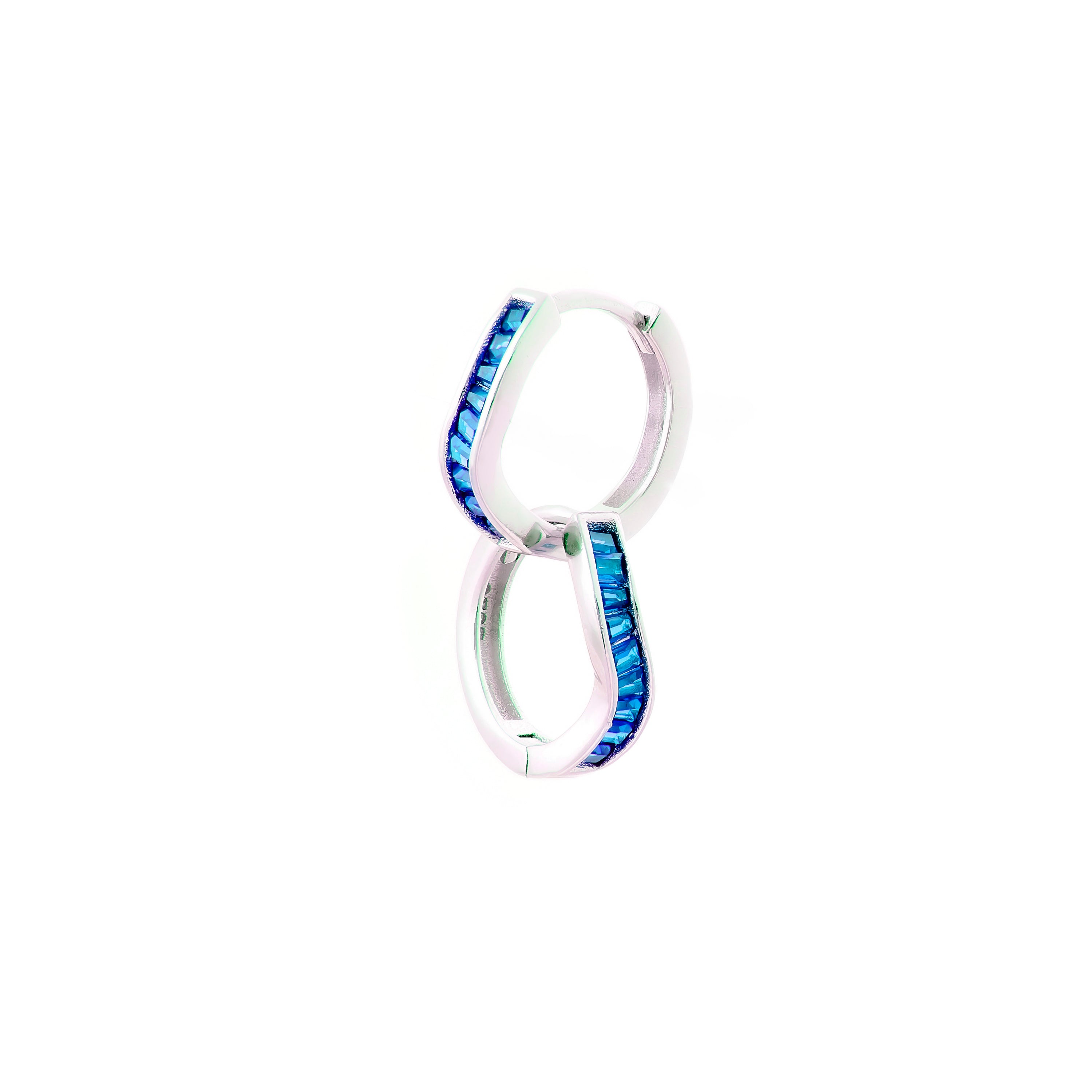 Blue Wave Hoops | 925 Silver Earrings for Women