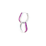 Pink Wave Hoops | 925 Silver Earrings for Women