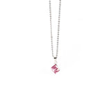 Pink Diamond cube in a Chain | 925 Silver Necklace for Women