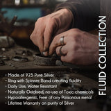 Band in Curve Fluid | 925 Silver Ring for Women & Men