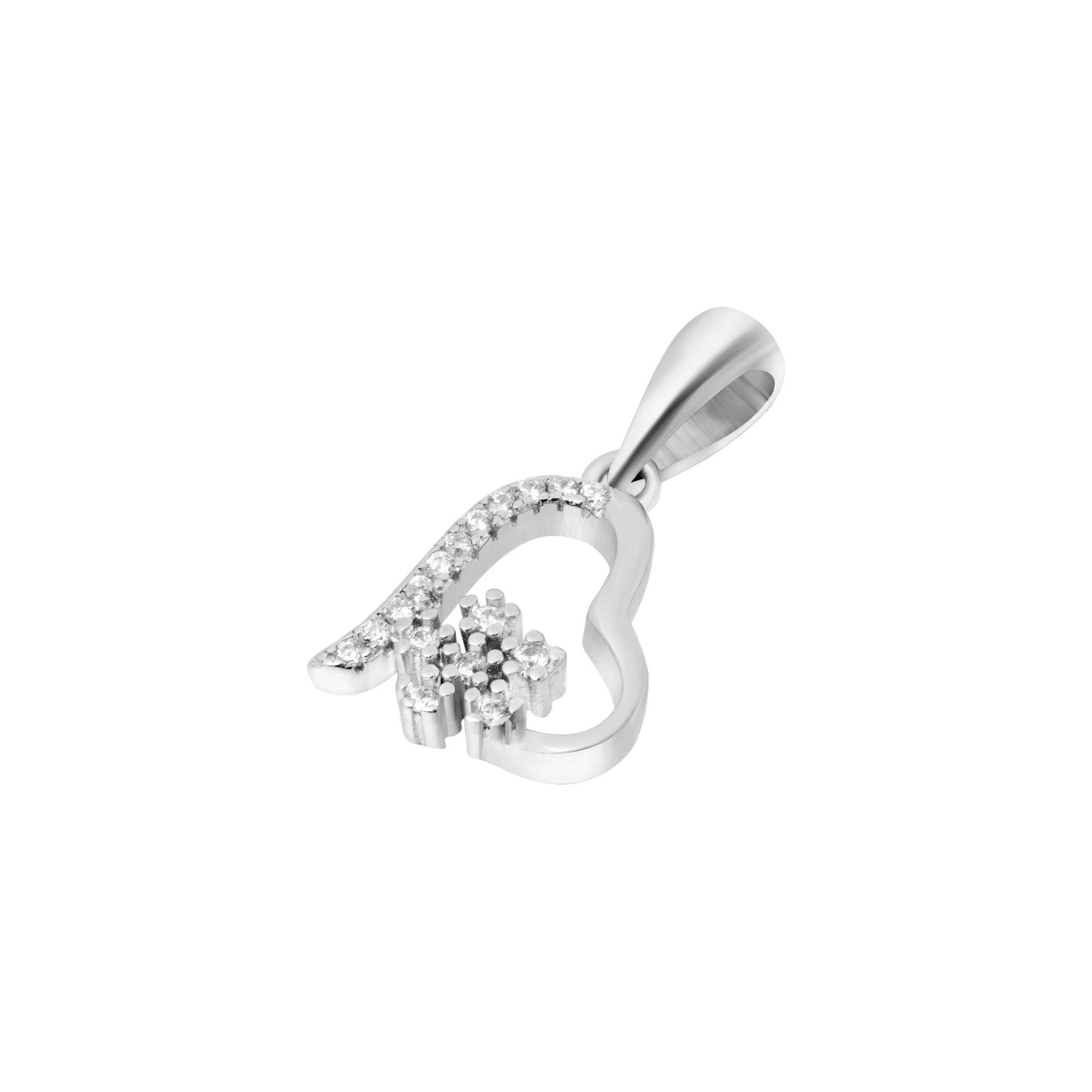 Heart with Star | 925 Silver Pendant for Women