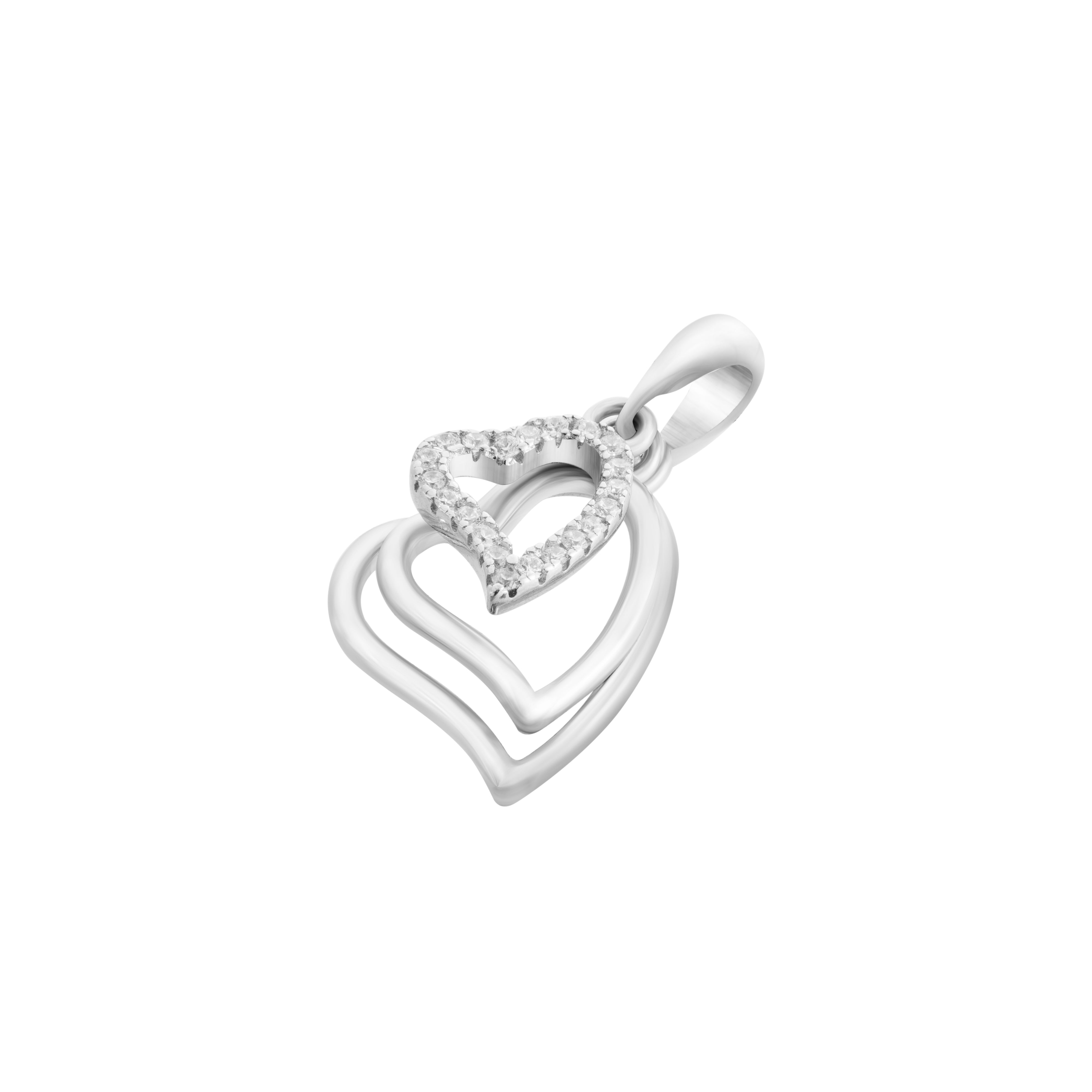 Heart in Heart  | 925 Silver Pendant for Women