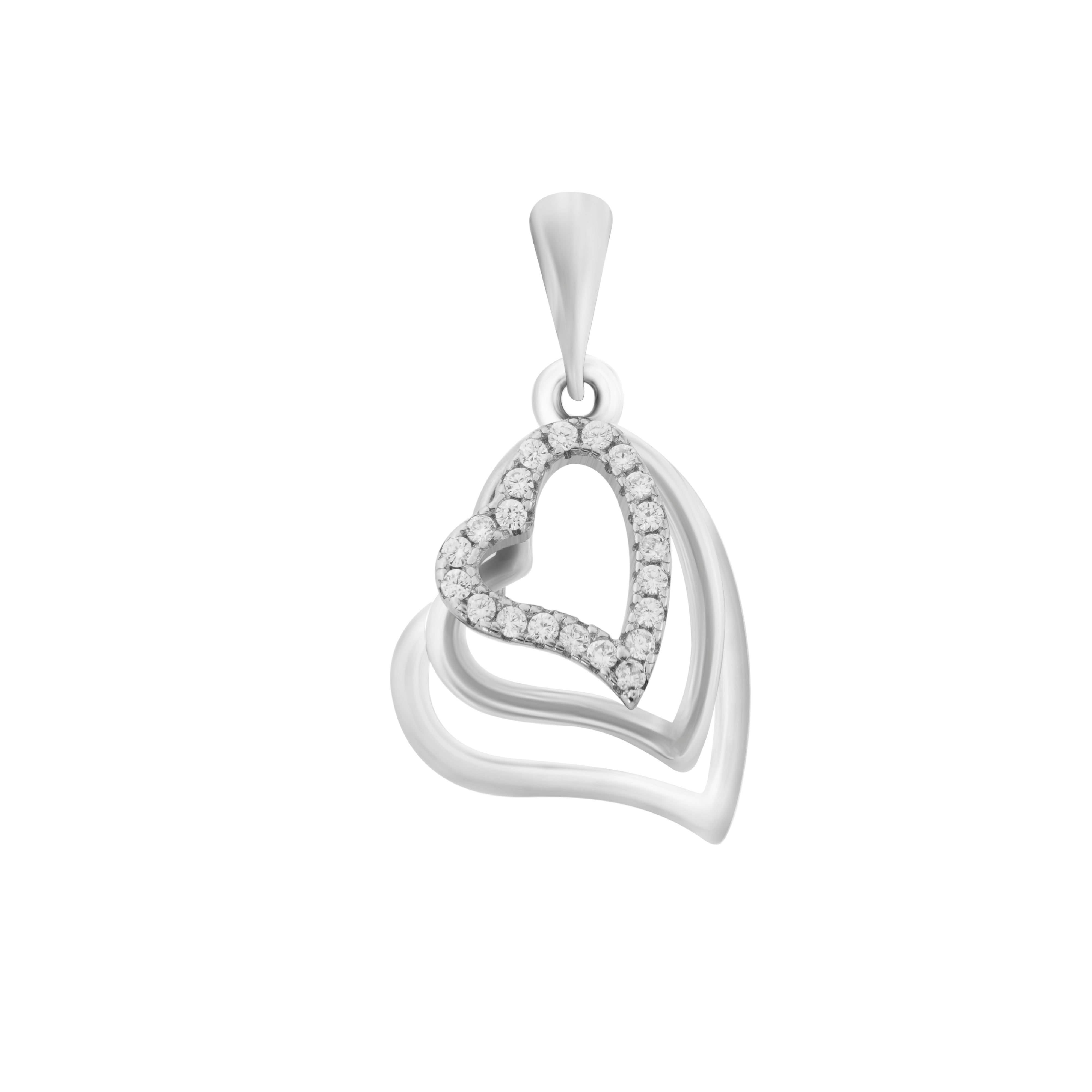 Heart in Heart  | 925 Silver Pendant for Women