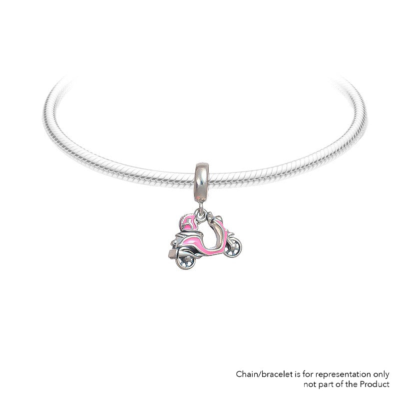 Pink Scooter | 925 Silver charms for Bracelets / Chain