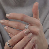 
Buy Pentastripe Silver Fluid | 925 Silver Ring for Women & Men Online In India at Oprata
