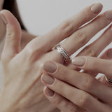 
  Buy Dutch Braid Fluid | 925 Silver Couple Ring Online In India at Oprata
