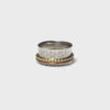 RoseGold & Gold Bead Fluid Ring | Hallmark 925 Silver